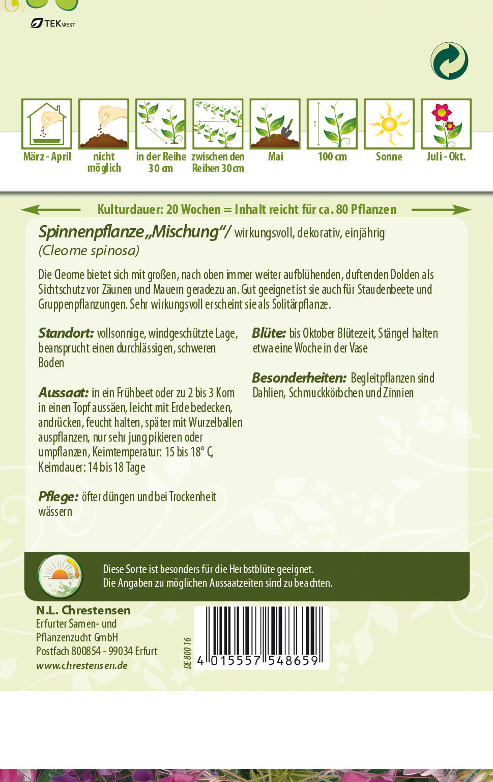 N.L. Chrestensen Spinnenpflanze Mischung