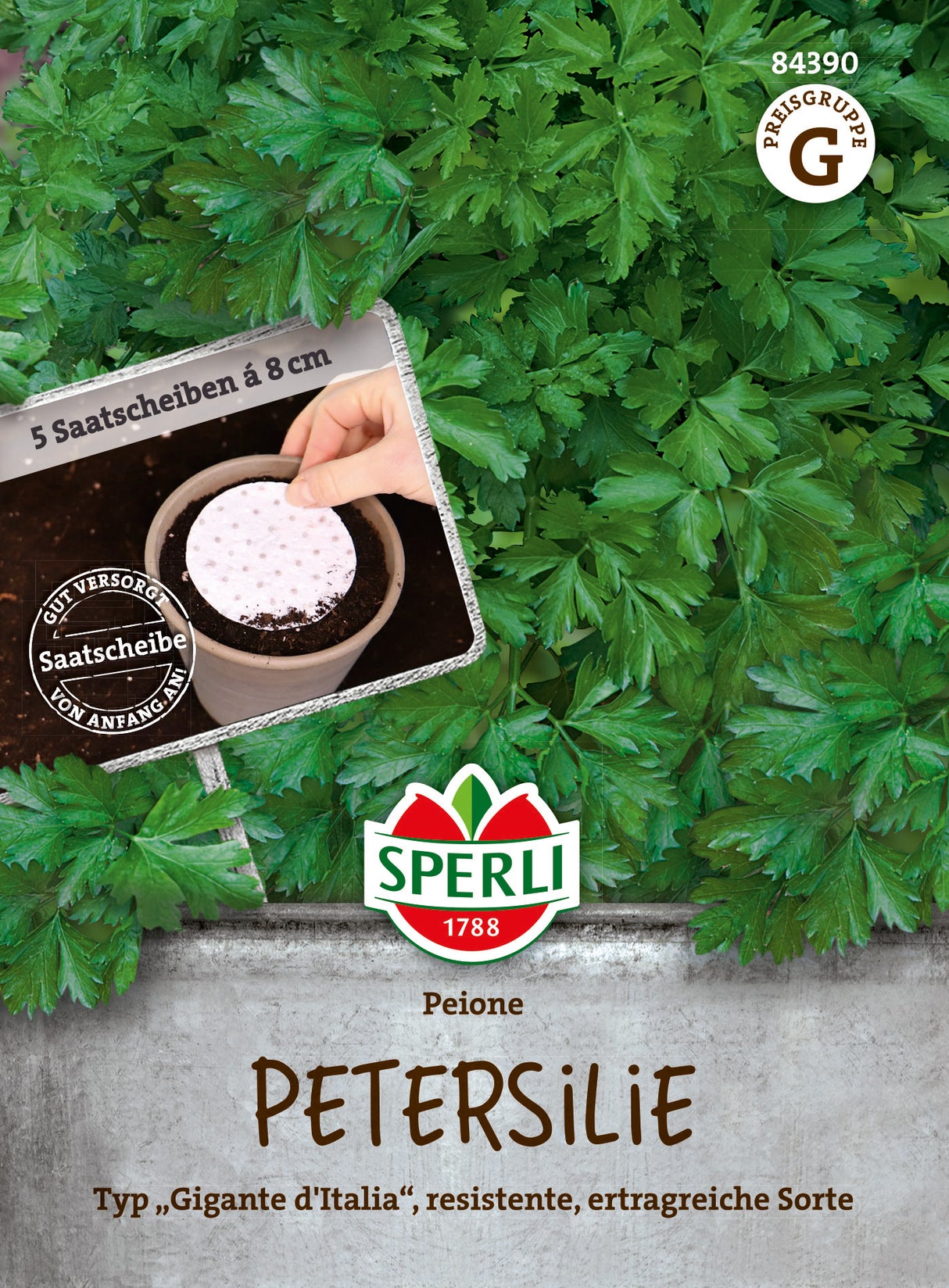 SPERLI Petersilie Peione Saatscheibe