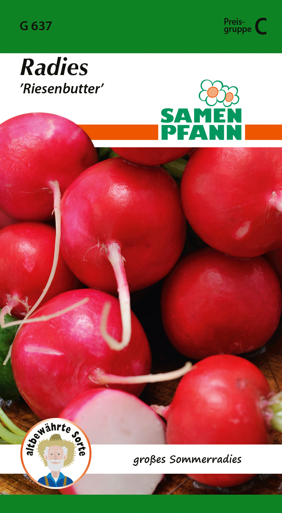 Samen Pfann Radieschen Riesenbutter