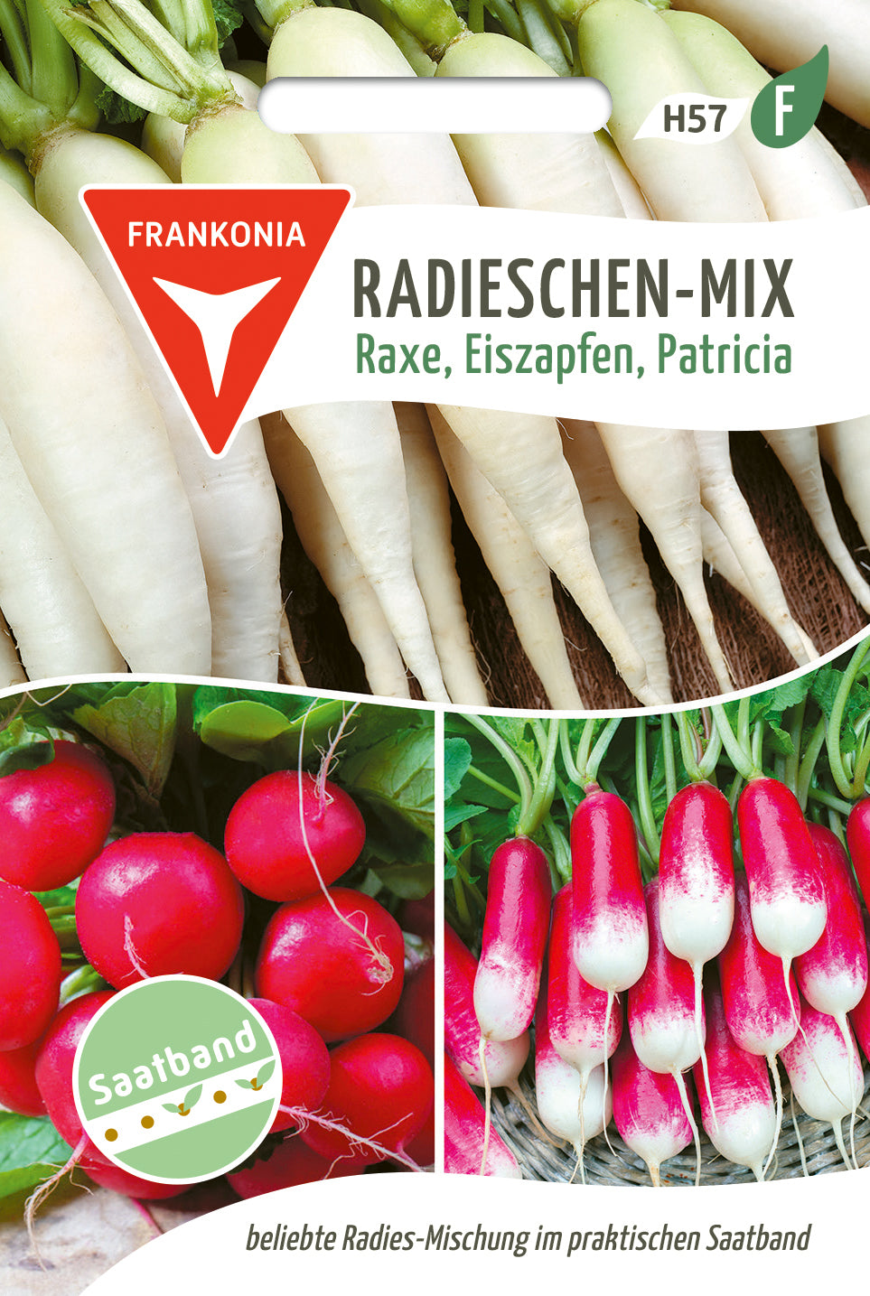 Frankonia Samen Radieschen Raxe, Eiszapfen, Patricia Saatband