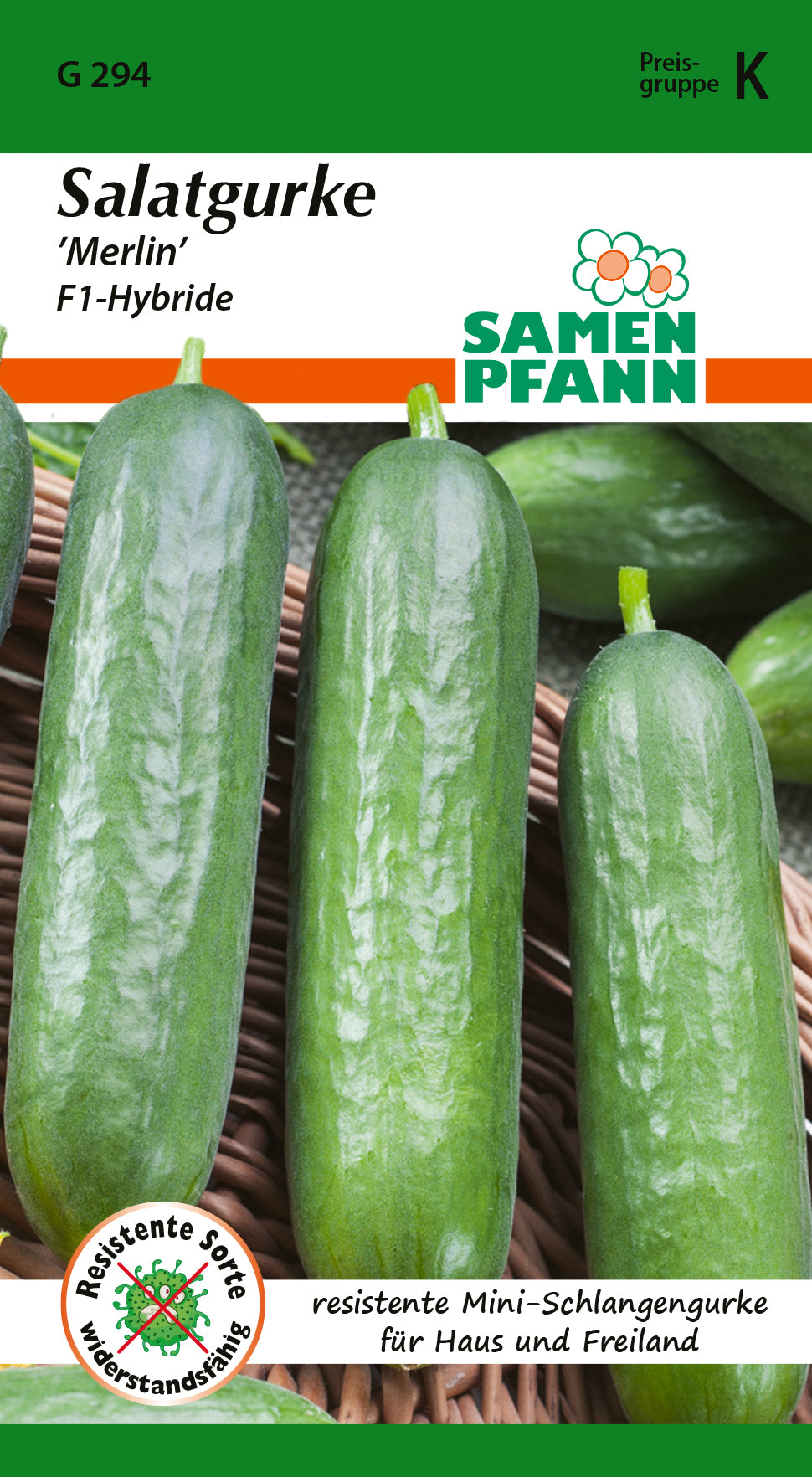 Samen Pfann Salatgurke Merlin