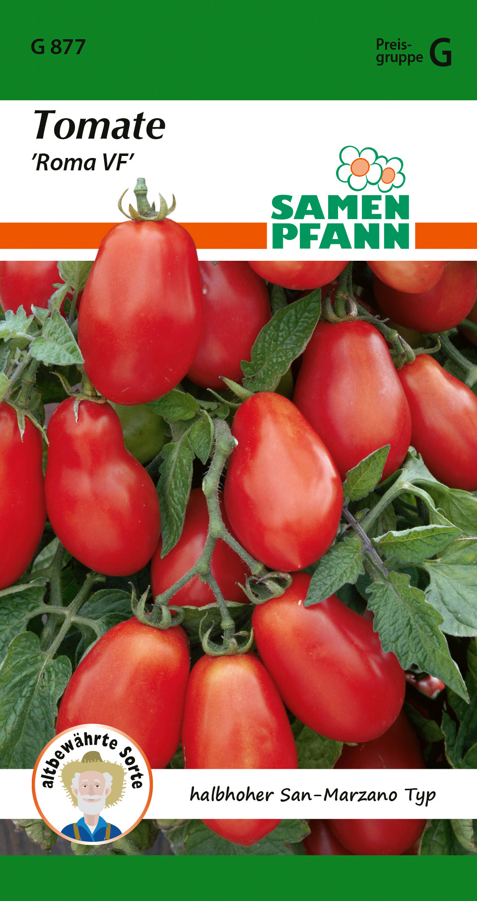 Samen Pfann Tomate Roma VF