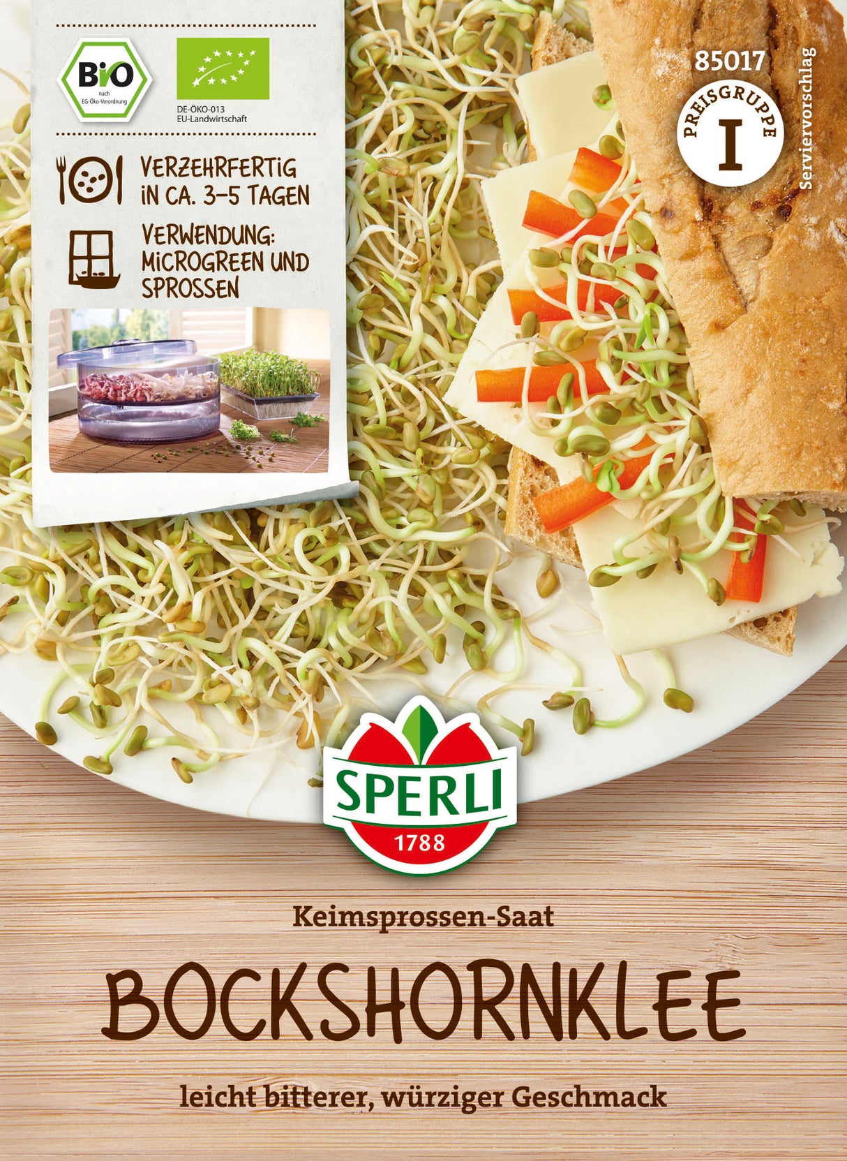 SPERLI BIO Keimsprossen Bockshornklee