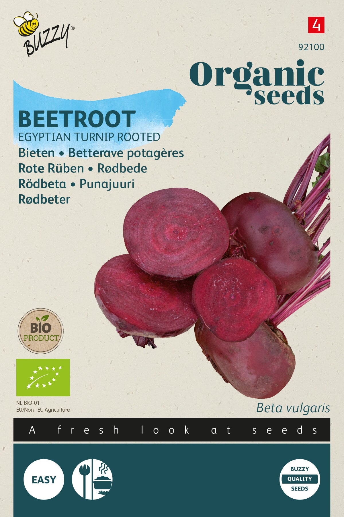 Buzzy Organic Seeds BIO Rote Beete Ägyptische Plattrunde