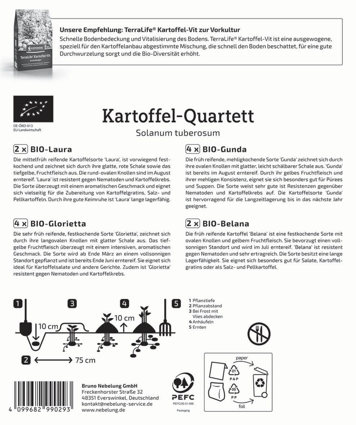 Kiepenkerl BIO Kartoffel Quartett Vielfalt 12 Stück