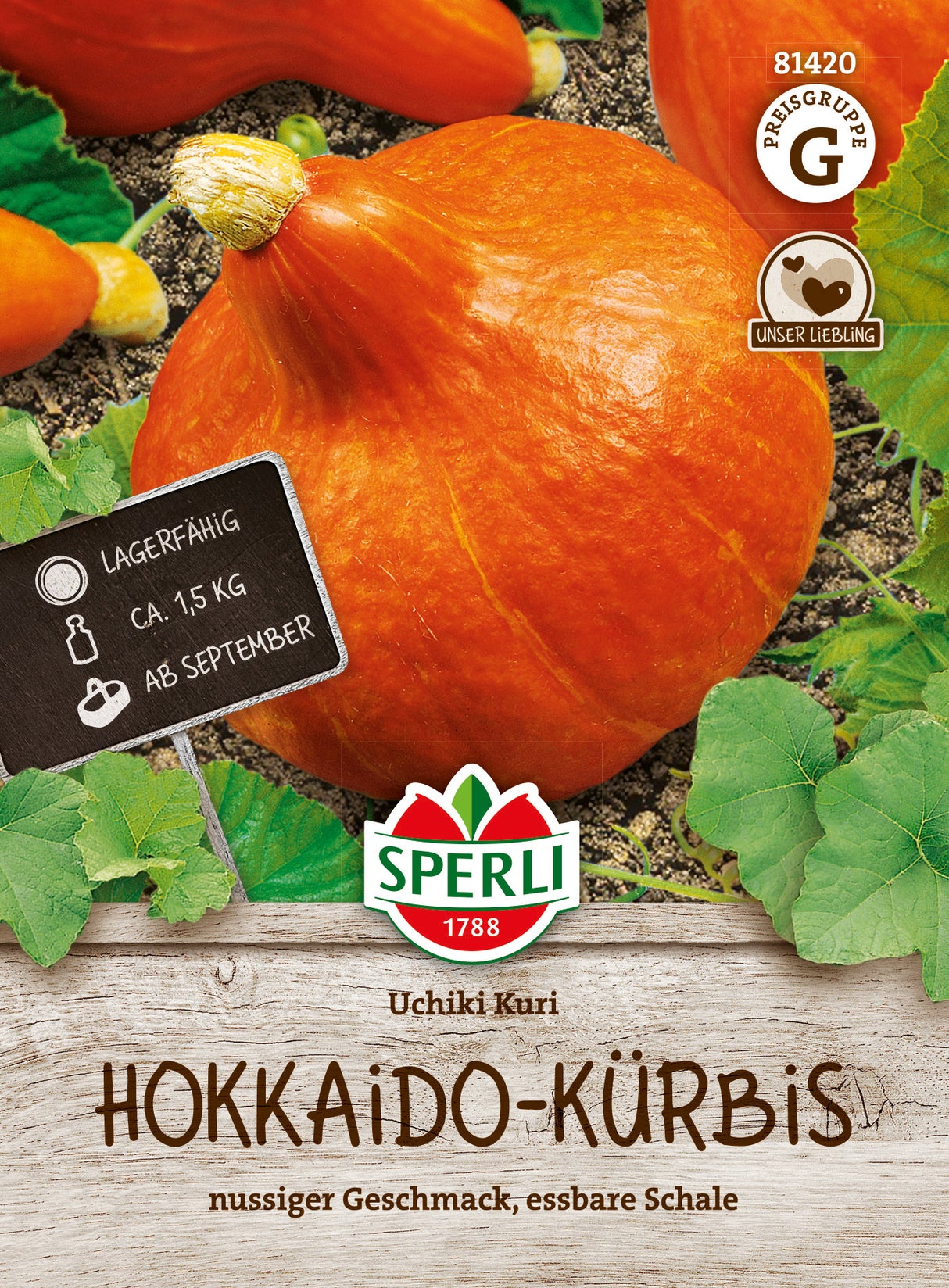 SPERLI Hokkaido-Kürbis Uchiki Kuri