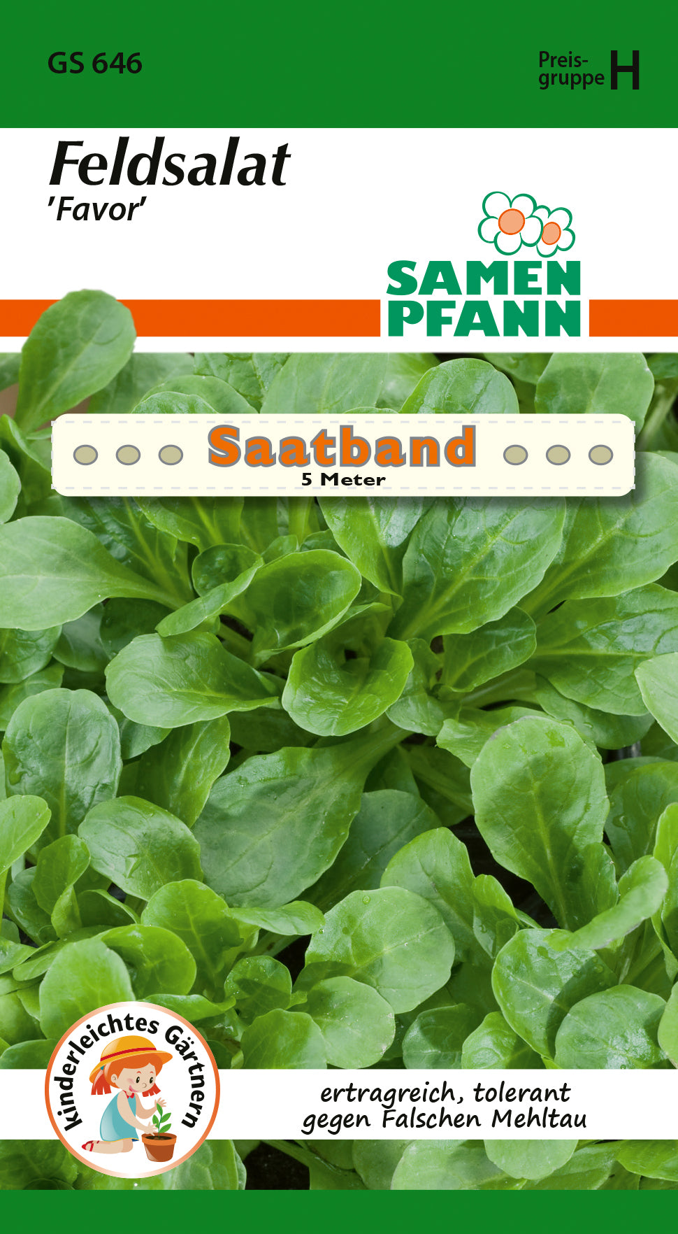 Samen Pfann Feldsalat Favor Saatband