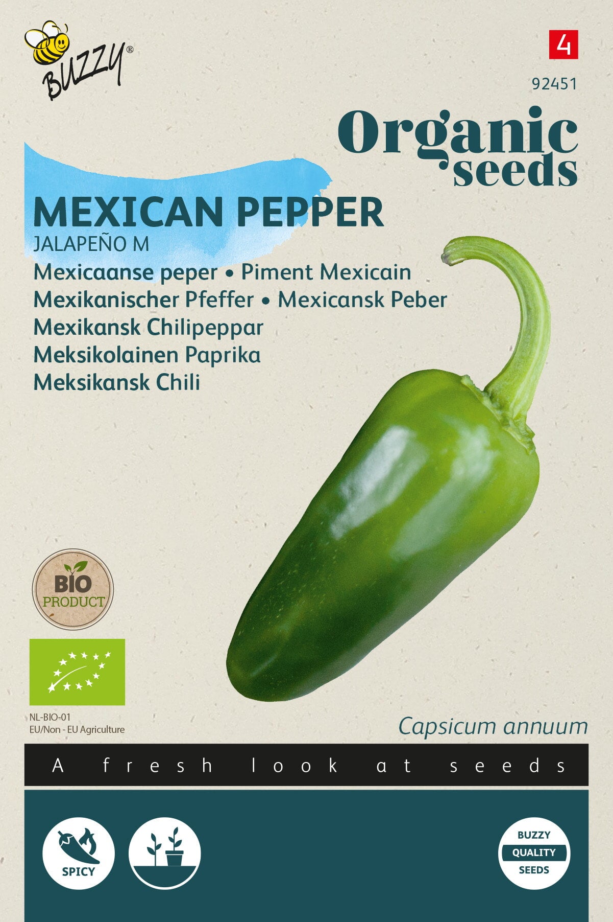 Buzzy Organic Seeds BIO Chili Jalapeño