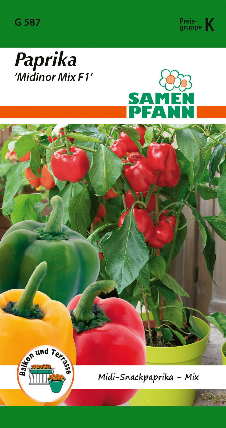 Samen Pfann Paprika Midinor Mix