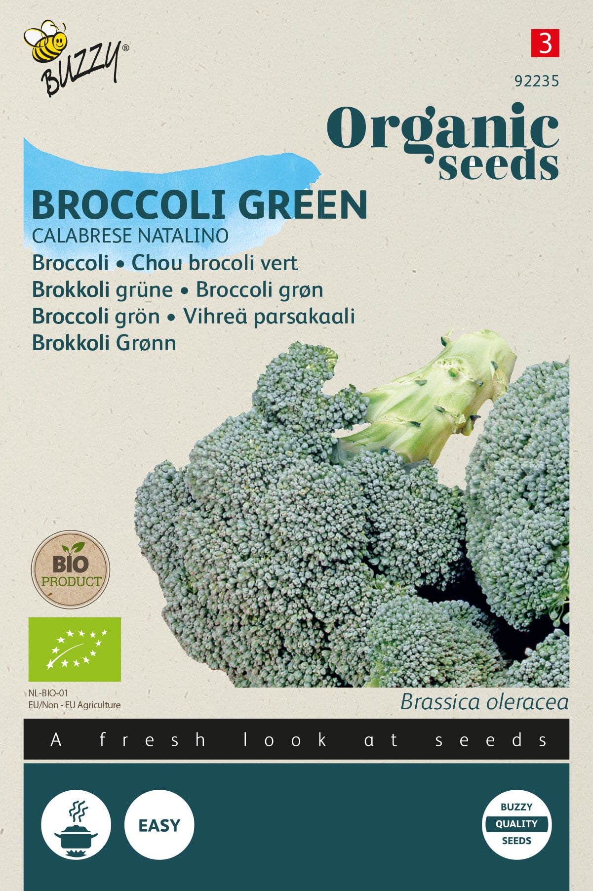 Buzzy Organic Seeds BIO Brokkoli Calabrese natalino