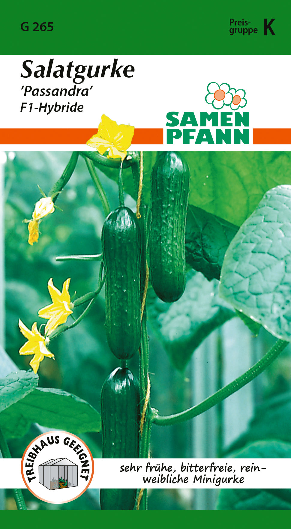 Samen Pfann Salatgurke Passandra