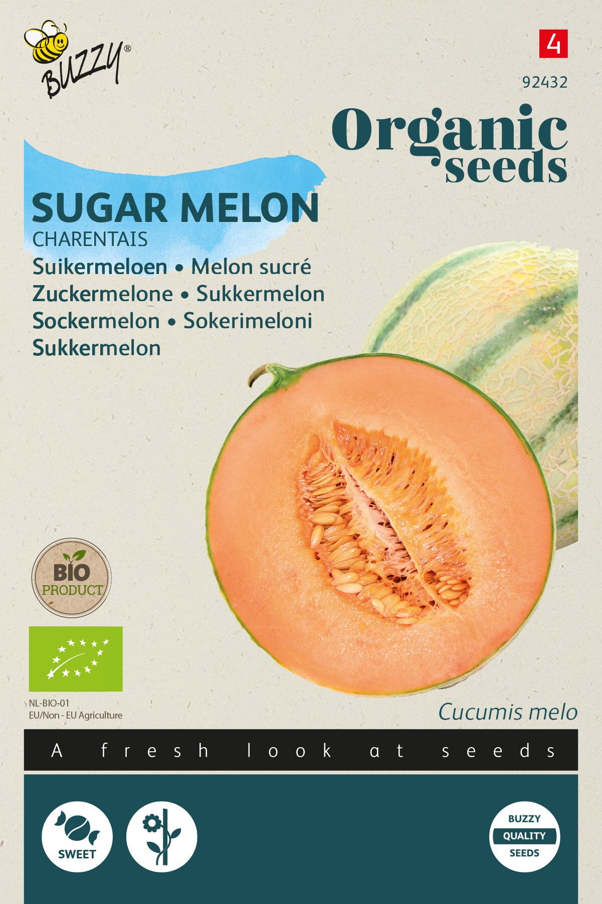 Buzzy Organic Seeds BIO Zuckermelone Charentais