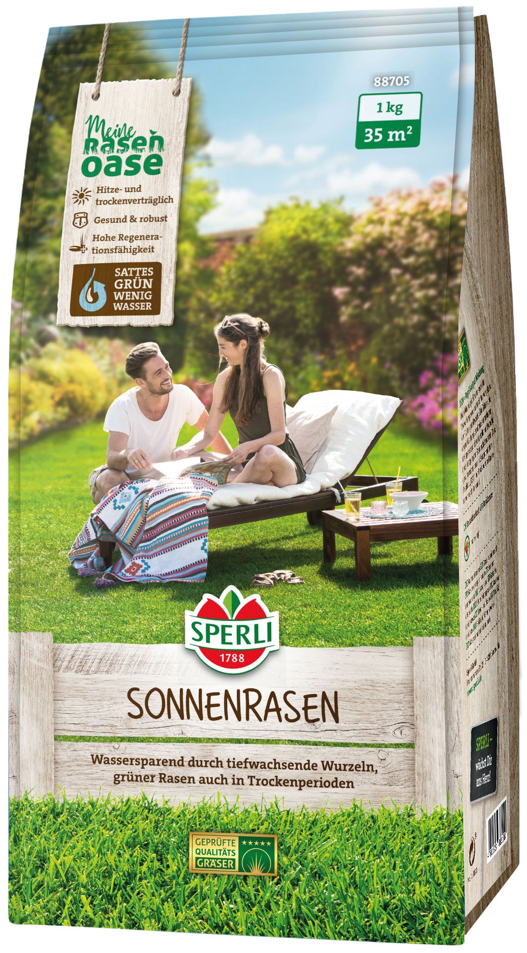 SPERLI Rasen für Trockene Standorte SPERLI's Sonnenrasen 1kg