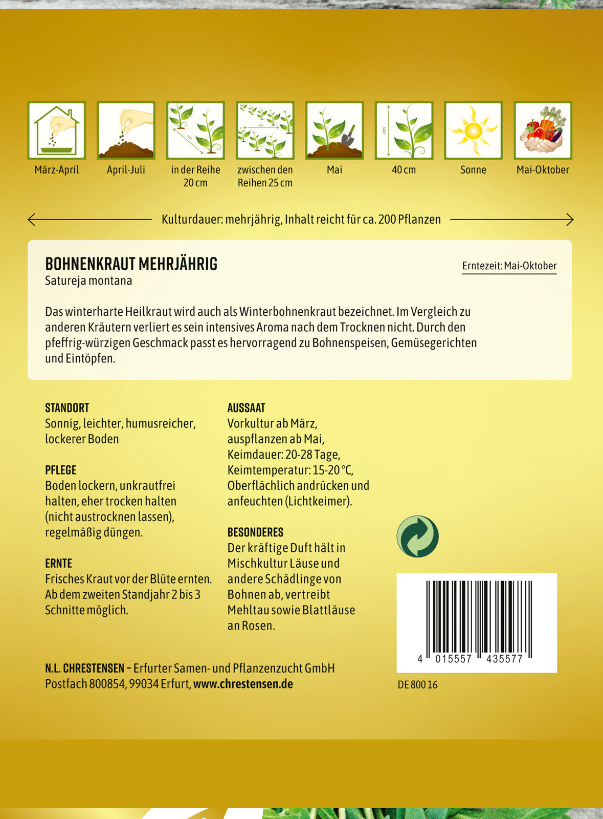 N.L. Chrestensen Bohnenkraut mehrjährig
