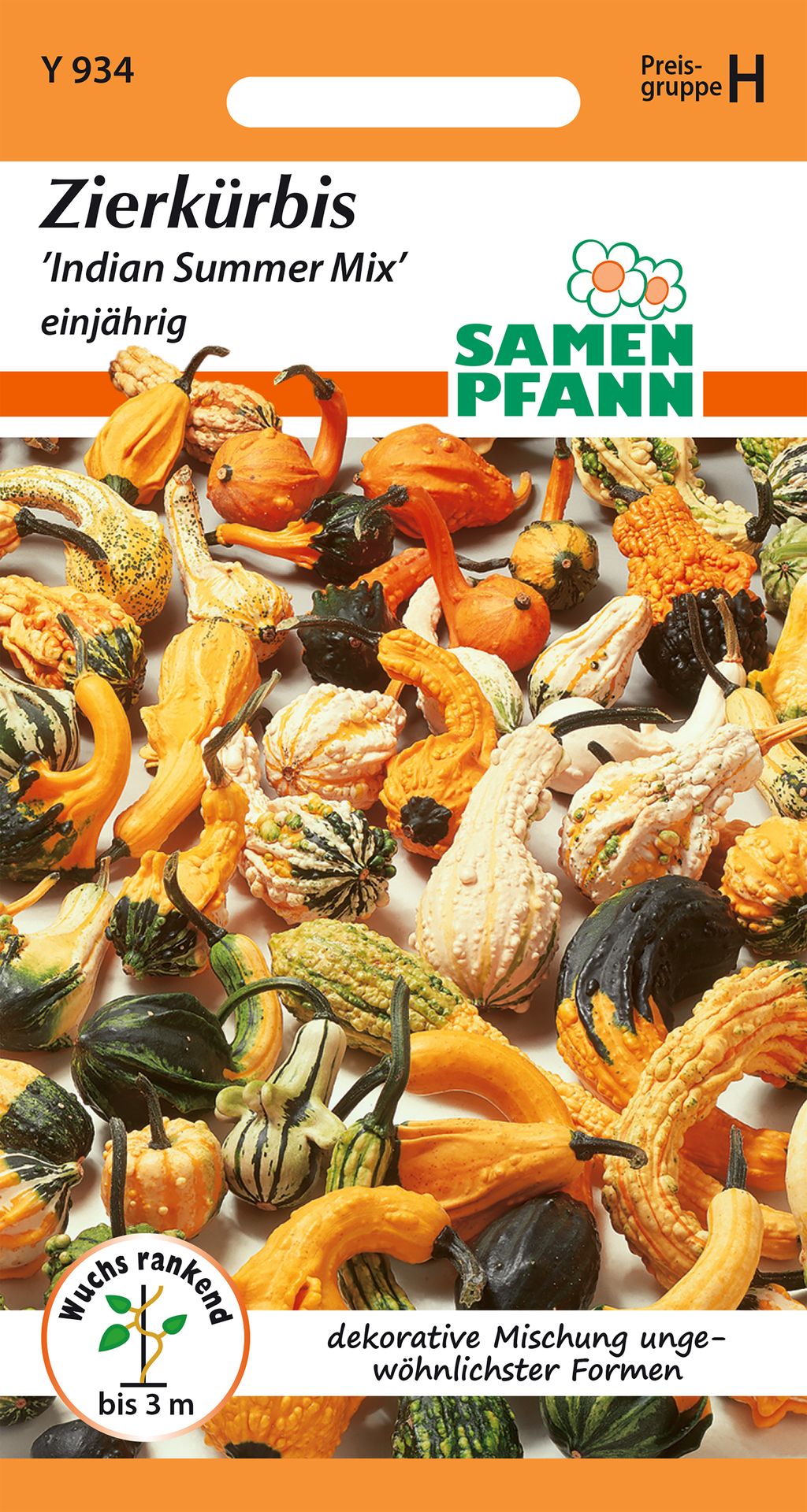 Samen Pfann Indian Summer Mix Zierkürbis