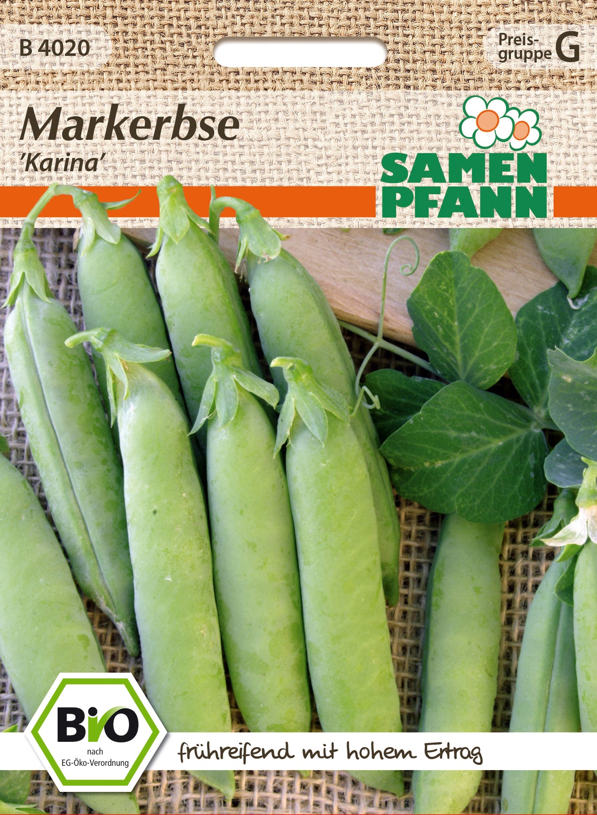 Samen Pfann BIO Markerbse Karina