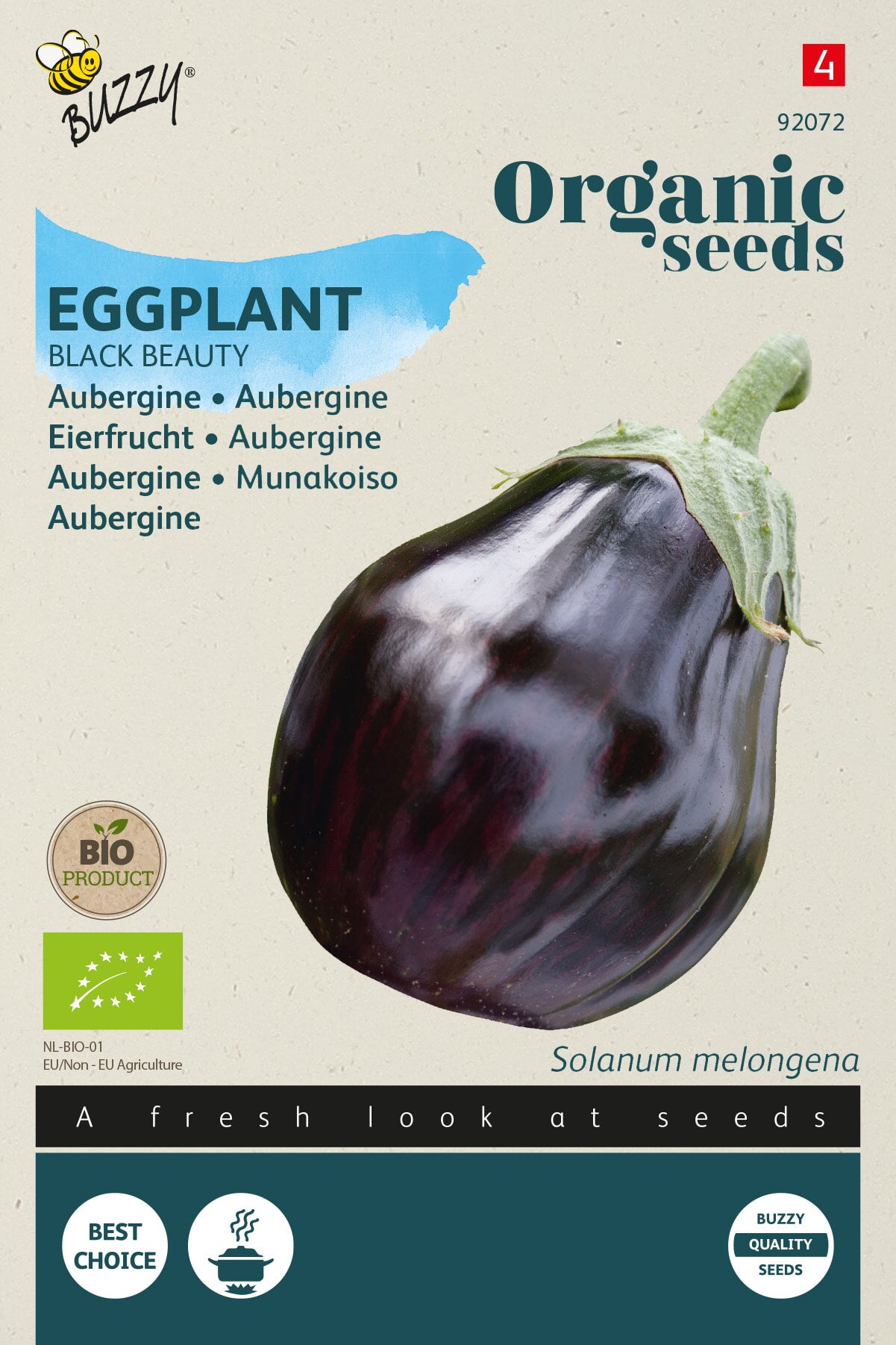 Buzzy Organic Seeds BIO Auberginen Black Beauty