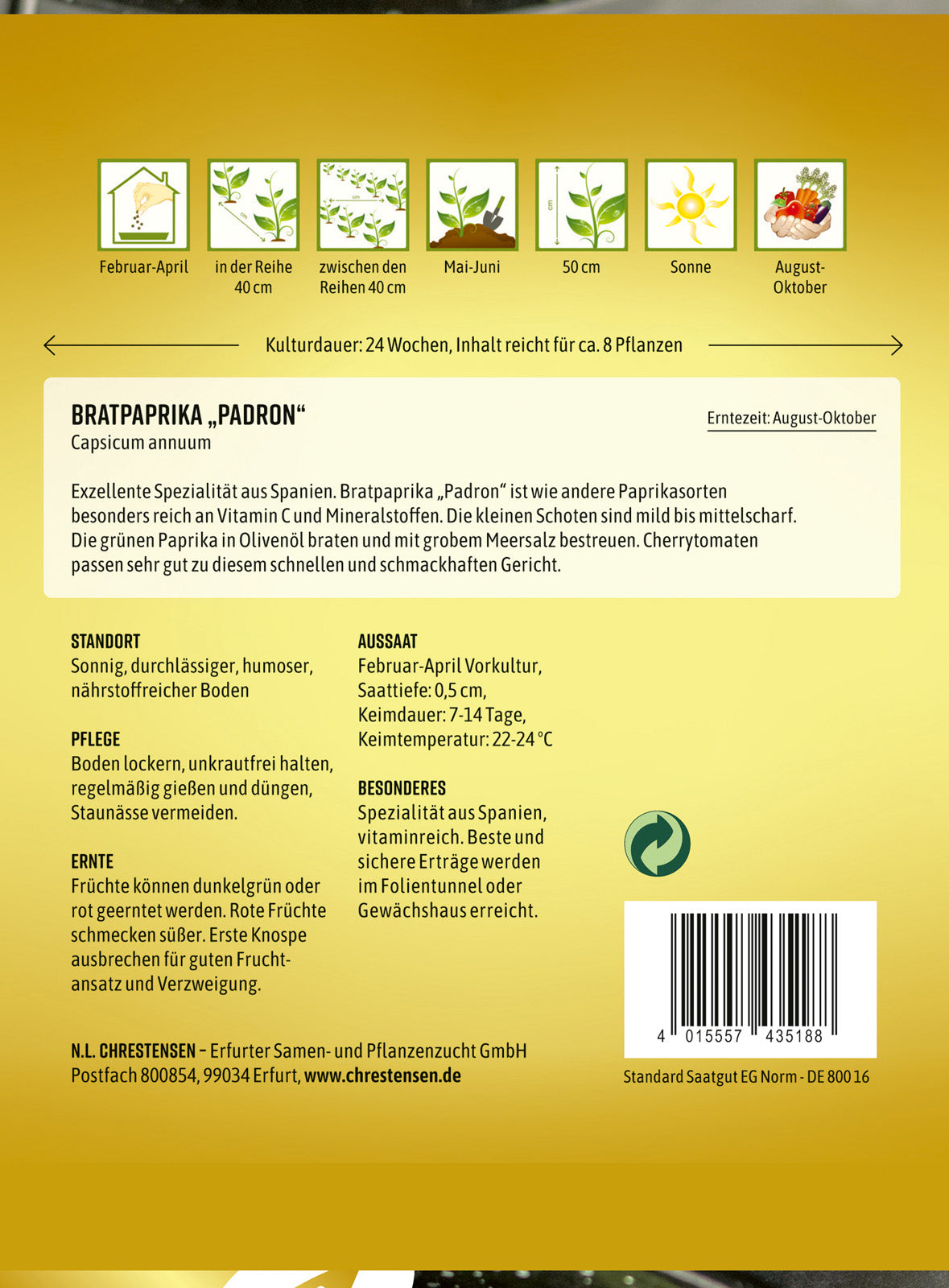N.L. Chrestensen Bratpaprika Padron