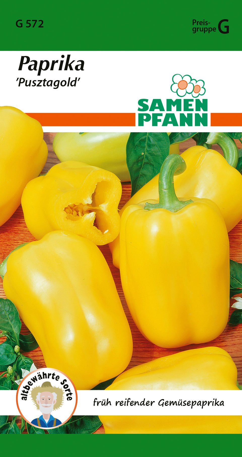 Samen Pfann Blockpaprika Pusztagold