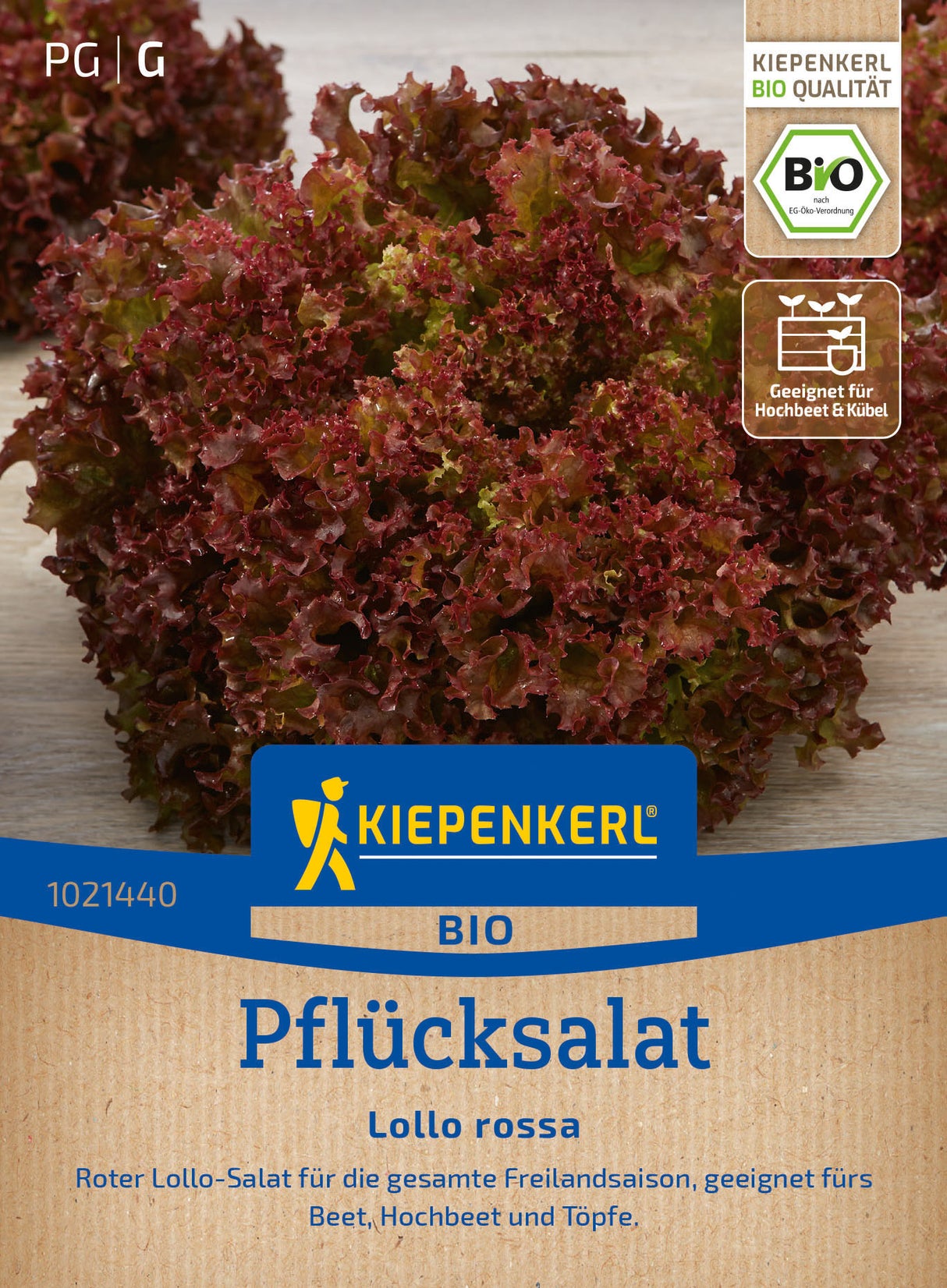 Kiepenkerl Pflück- & Schnittsalat Lollo rossa