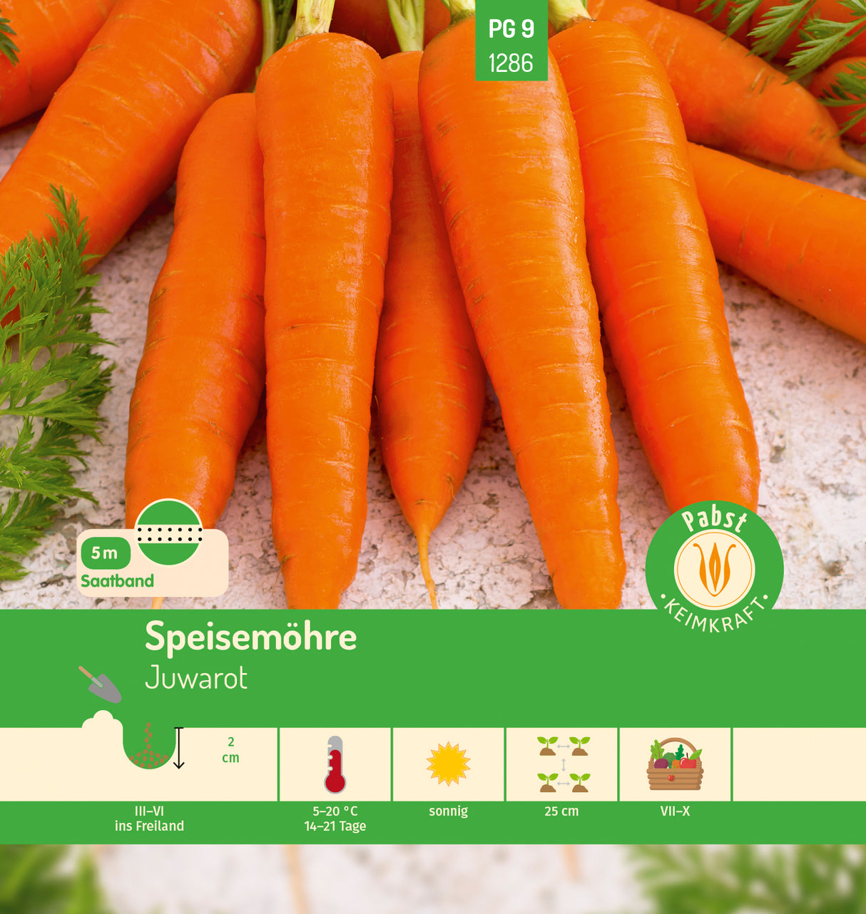 Pabst Keimkraft Möhren Juwarot Saatband