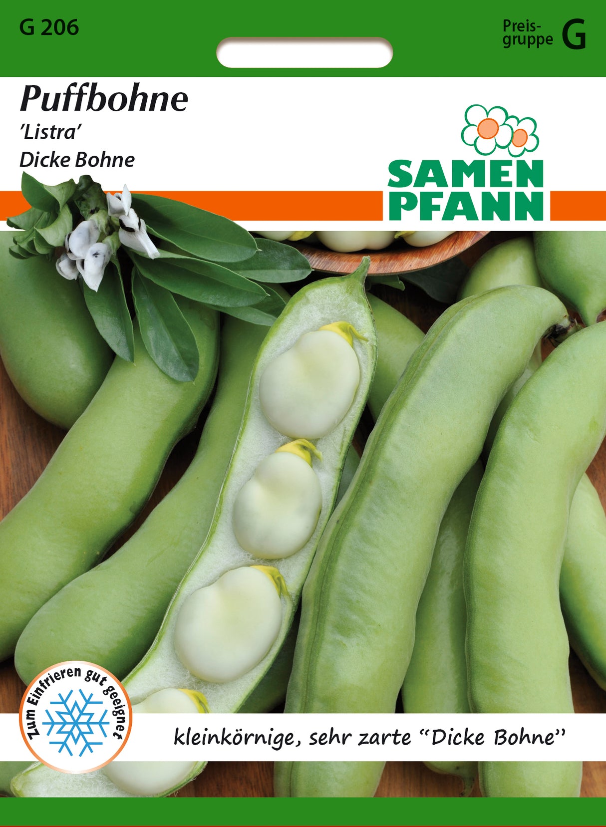 Samen Pfann Puffbohne Listra Dicke Bohne