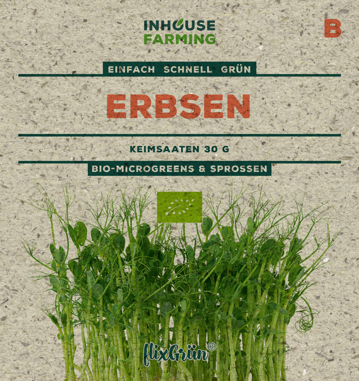 flixGrün BIO Keimsprossen Erbsen