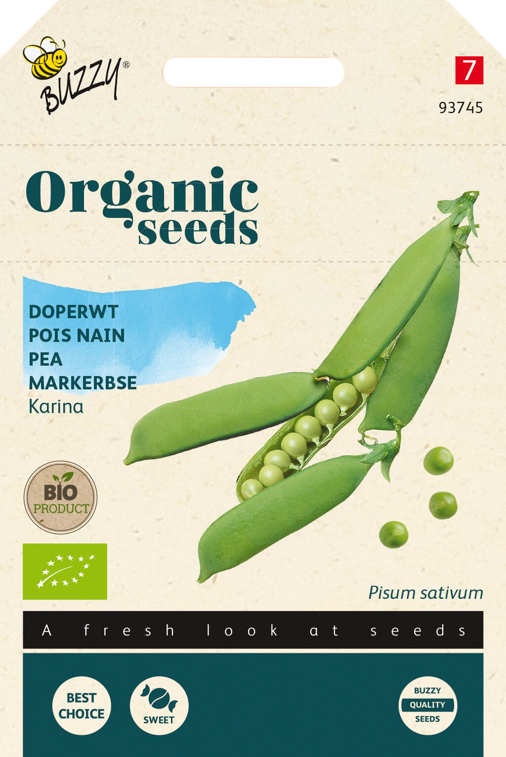 Buzzy Organic Seeds BIO Markerbsen Karina Vorteilspackung