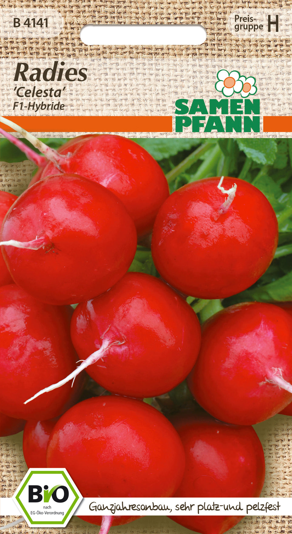 Samen Pfann BIO Radies Celesta