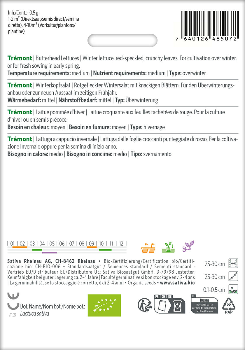 Sativa Winterkopfsalat Trémont