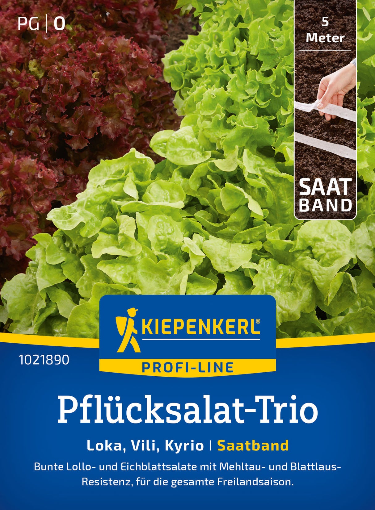 Kiepenkerl Pflück- & Schnittsalat Loka, Vili, Kyrio Saatband