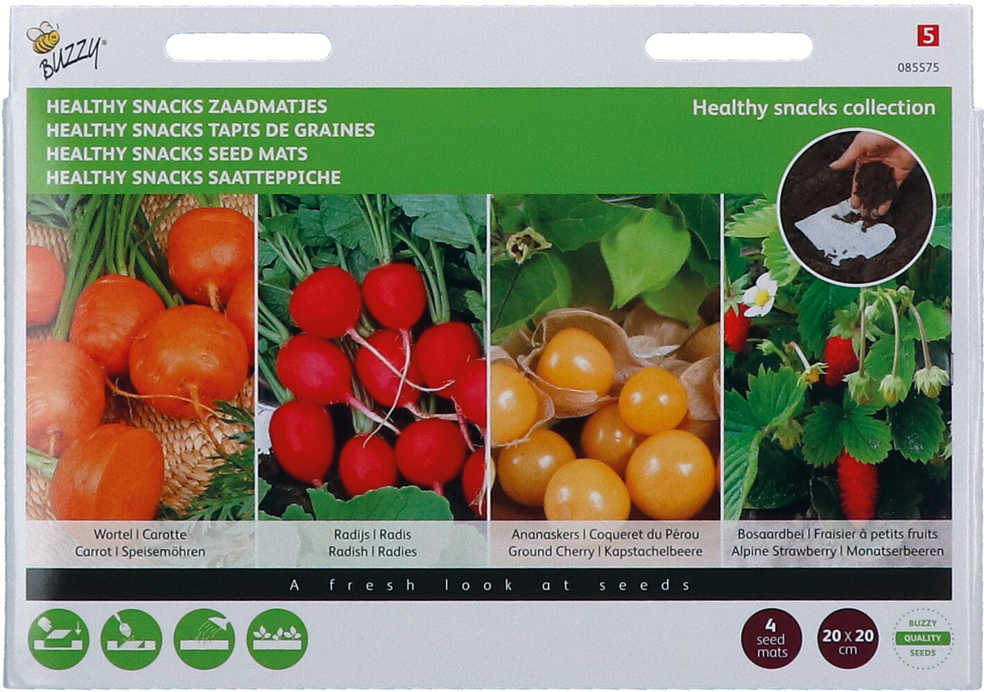 Buzzy Seeds Gemüse-Mischung Healthy Snacks Saatteppich