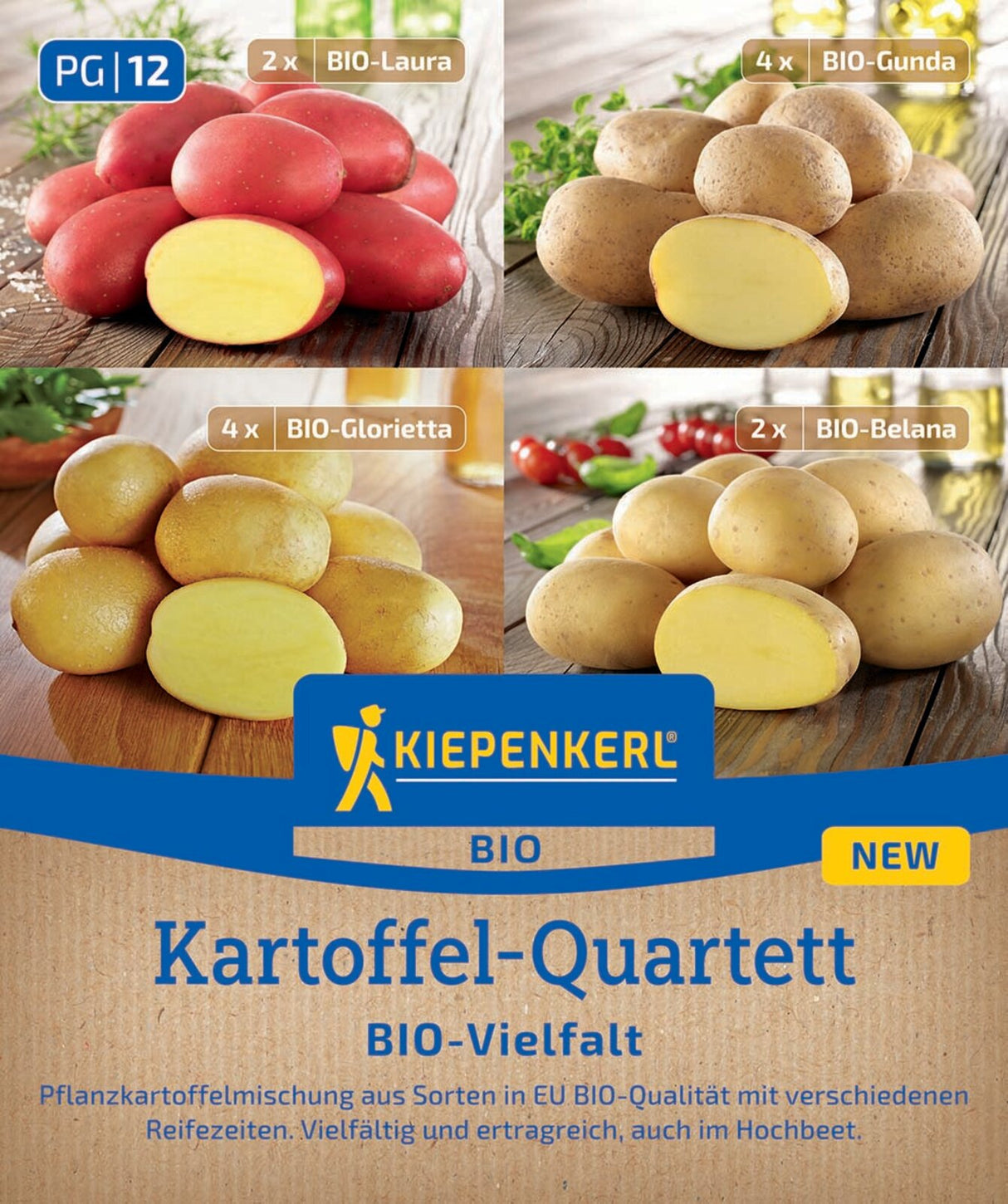 Kiepenkerl BIO Kartoffel Quartett Vielfalt 12 Stück