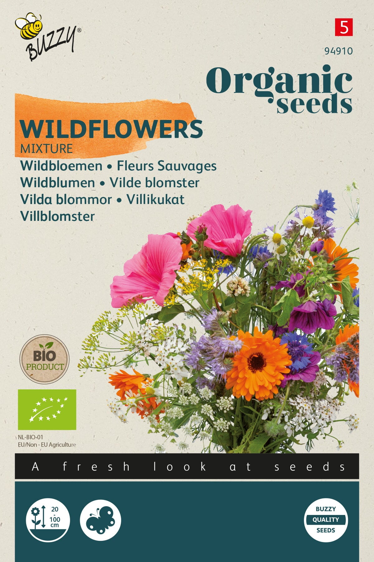Buzzy Organic Seeds BIO Wildblumen Mischung
