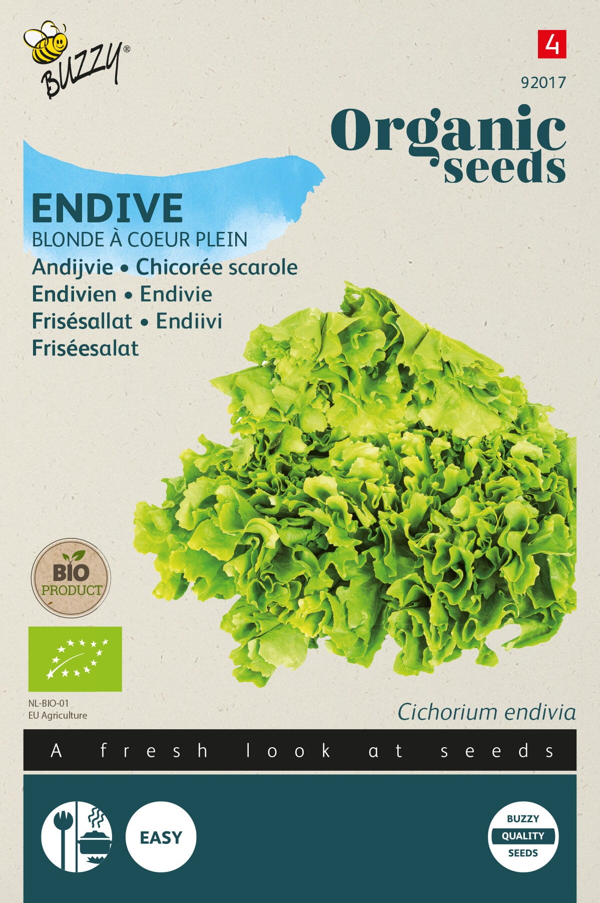 Buzzy Organic Seeds BIO Endiviensalat Eskariol Gelber