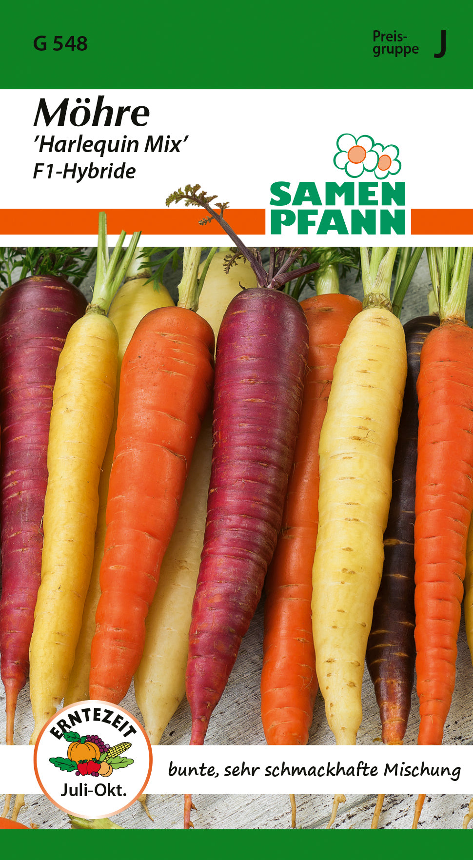 Samen Pfann Möhre Harlequin Mix