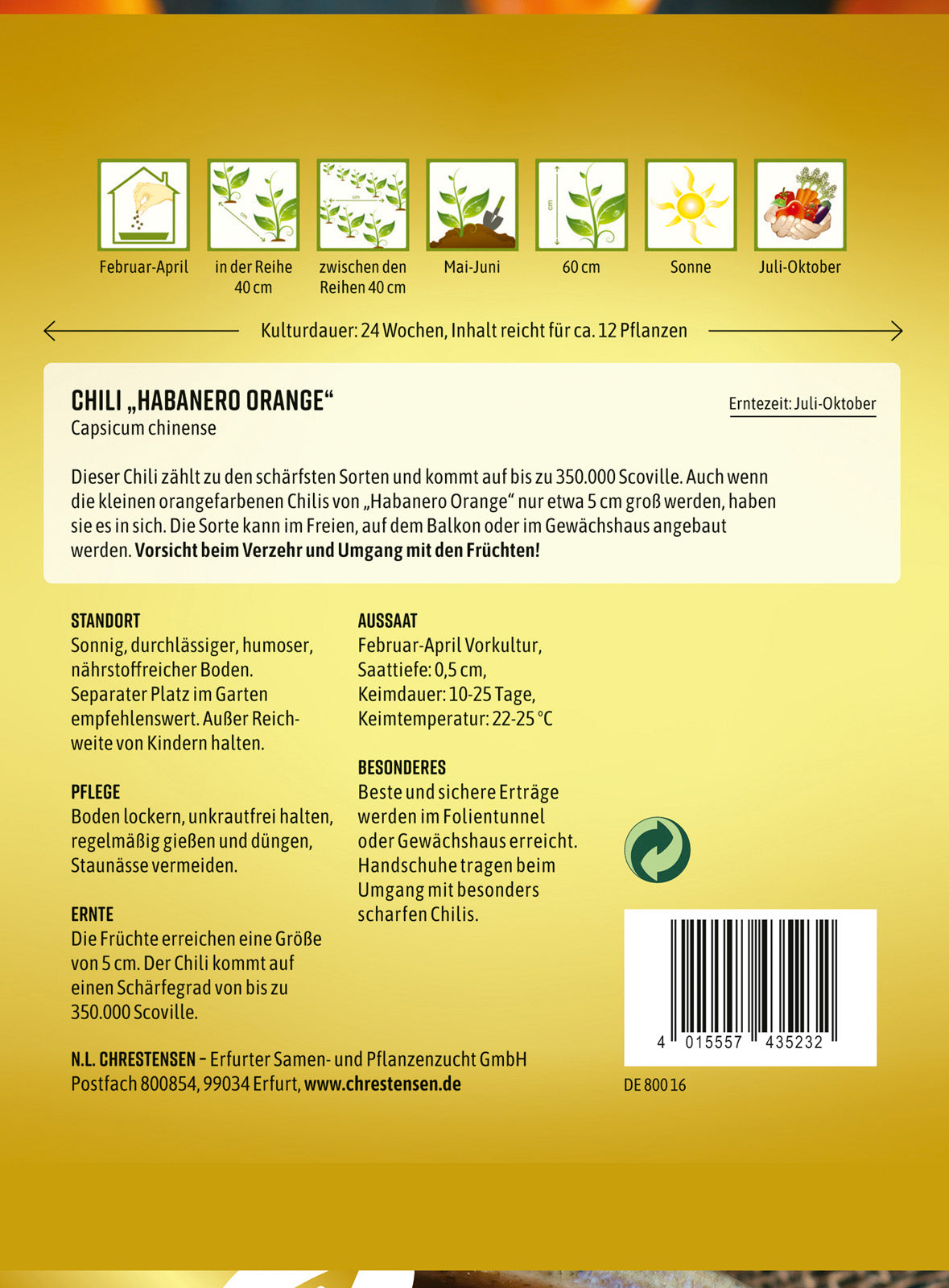 N.L. Chrestensen Chili Habanero Orange