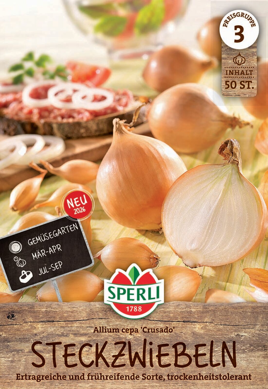 SPERLI Gelbe Steckzwiebel Crusado 50 Stück