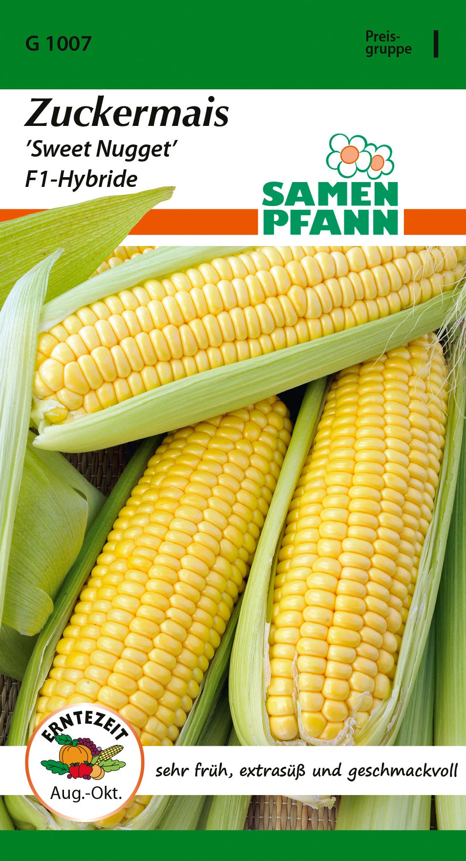 Samen Pfann Zuckermais Sweet Nugget