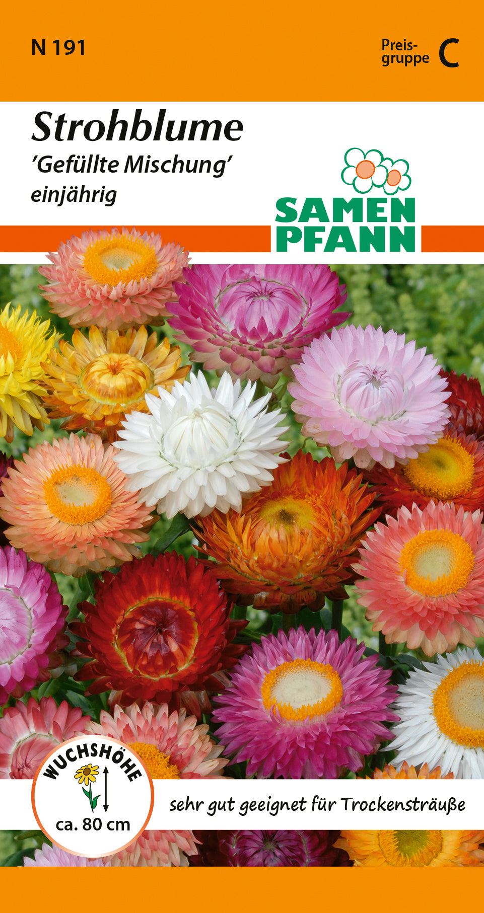 Samen Pfann Strohblume Gefüllte Mischung einjährig