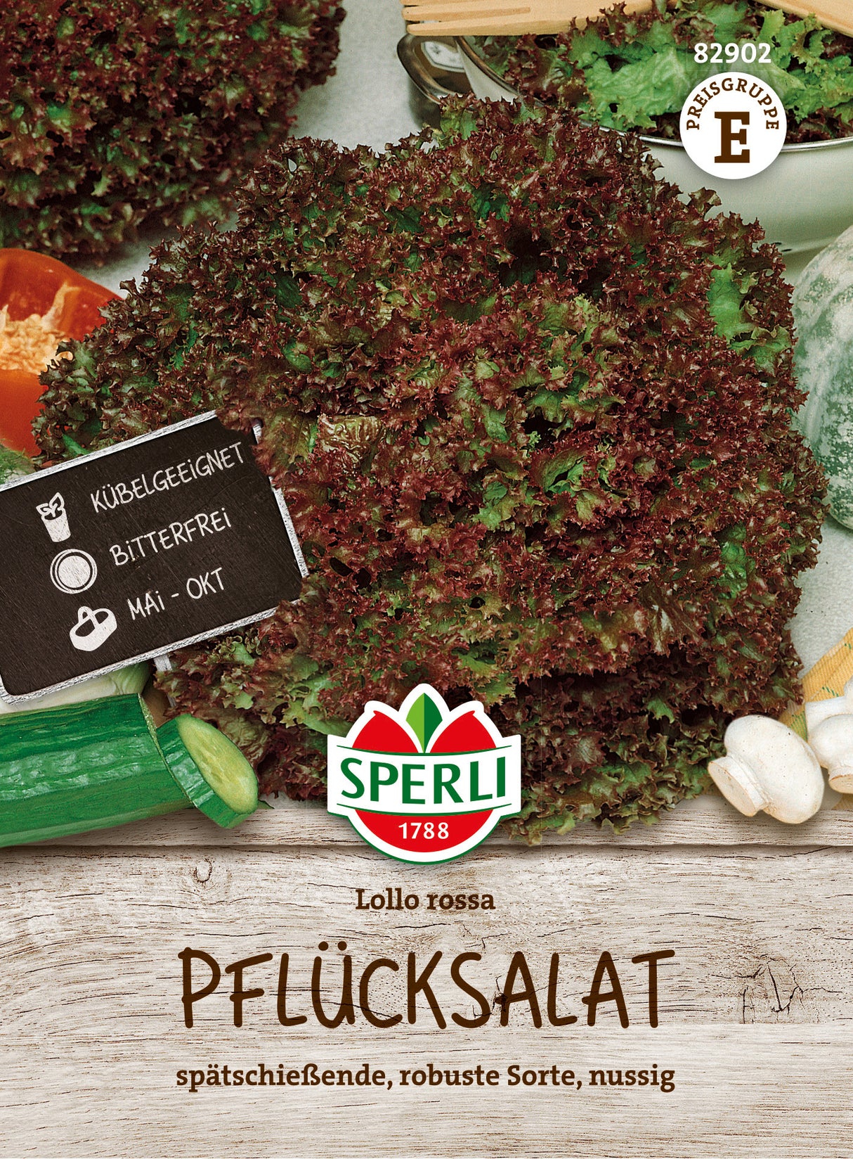 SPERLI Pflück- & Schnittsalat Lollo rossa