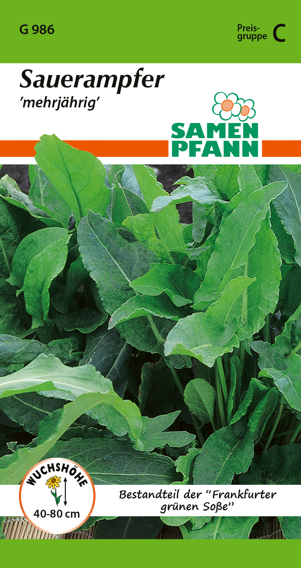 Samen Pfann Sauerampfer Mehrjährig
