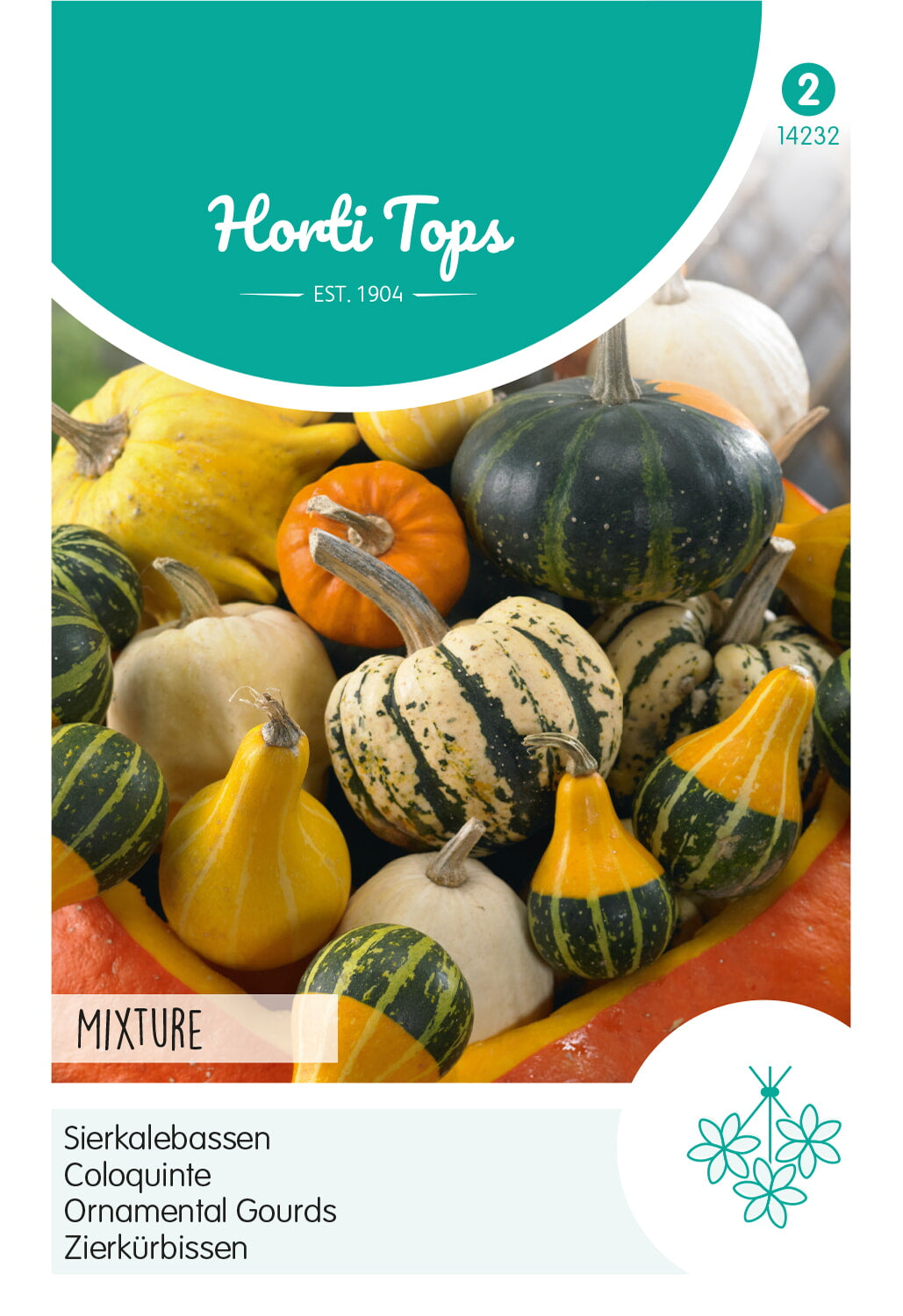 Horti Tops Zierkürbis Klein- & Großfrüchtige Mischung