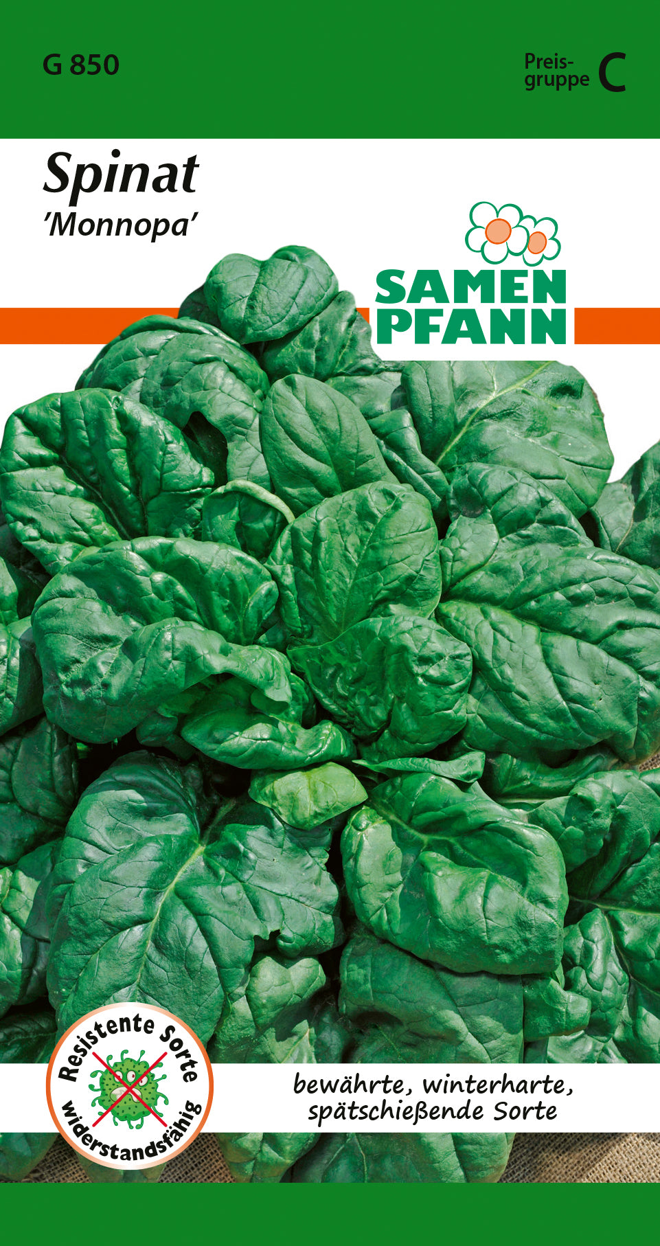 Samen Pfann Spinat Monnopa