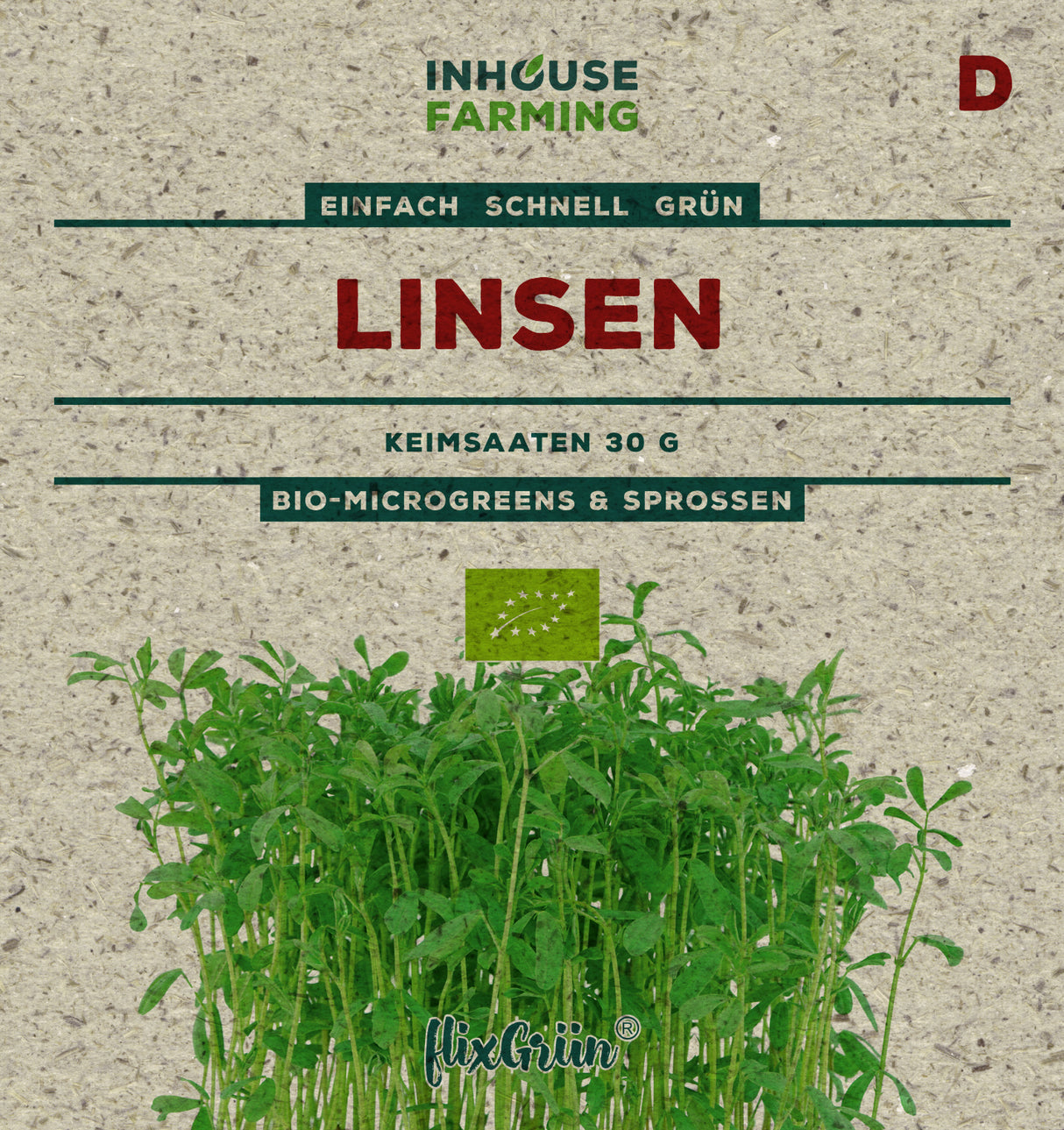 flixGrün BIO Keimsprossen Linsen
