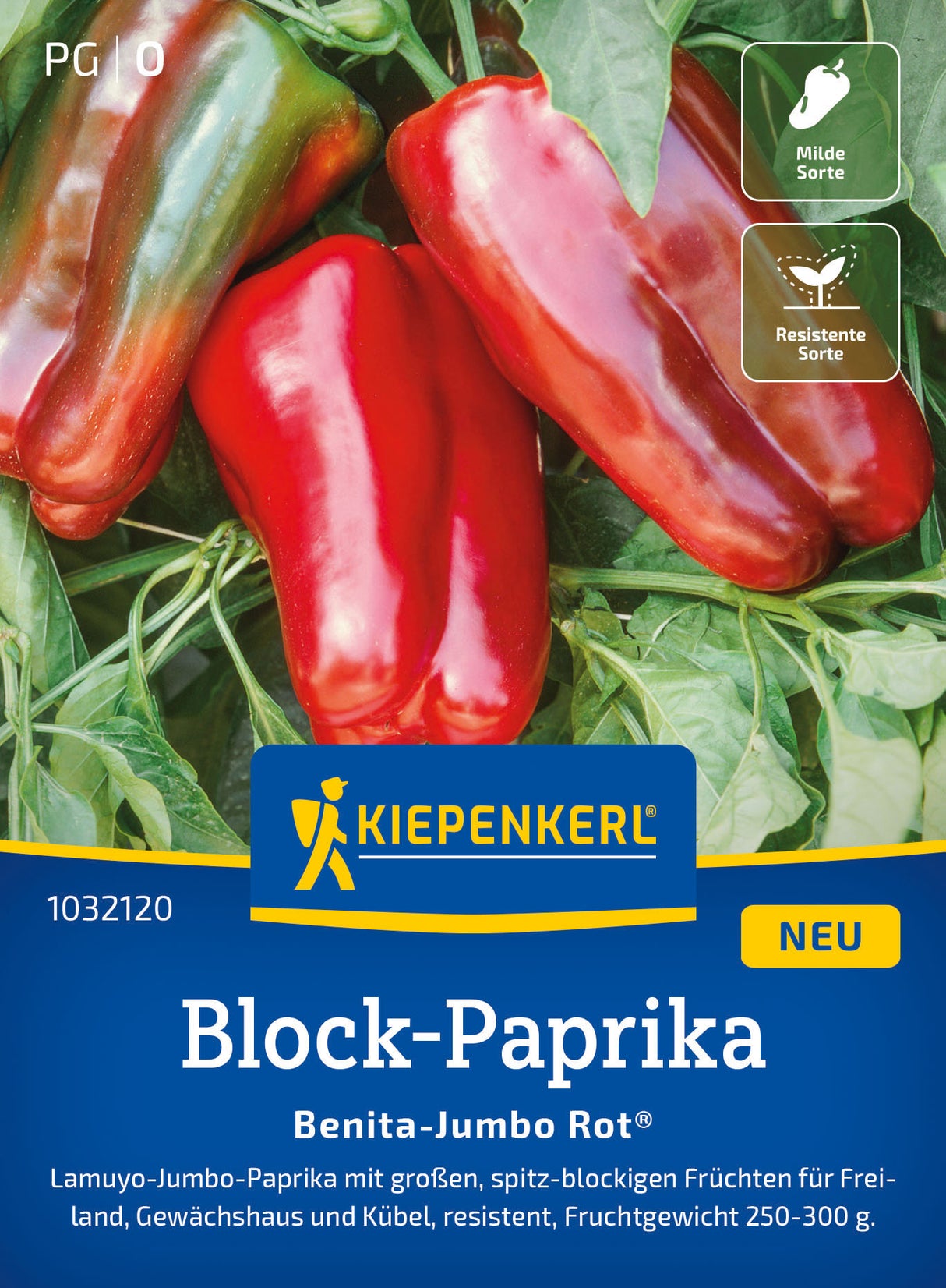 Kiepenkerl Blockpaprika Benita-Jumbo Rot®