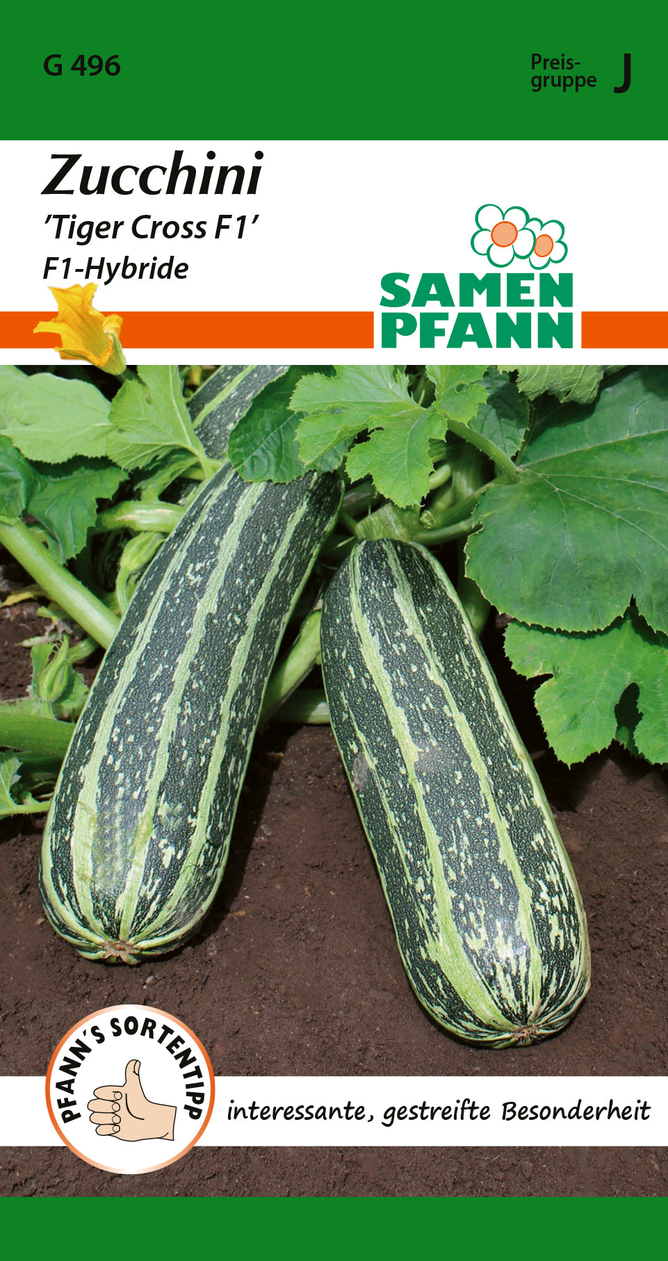Samen Pfann Tiger Cross Zucchini
