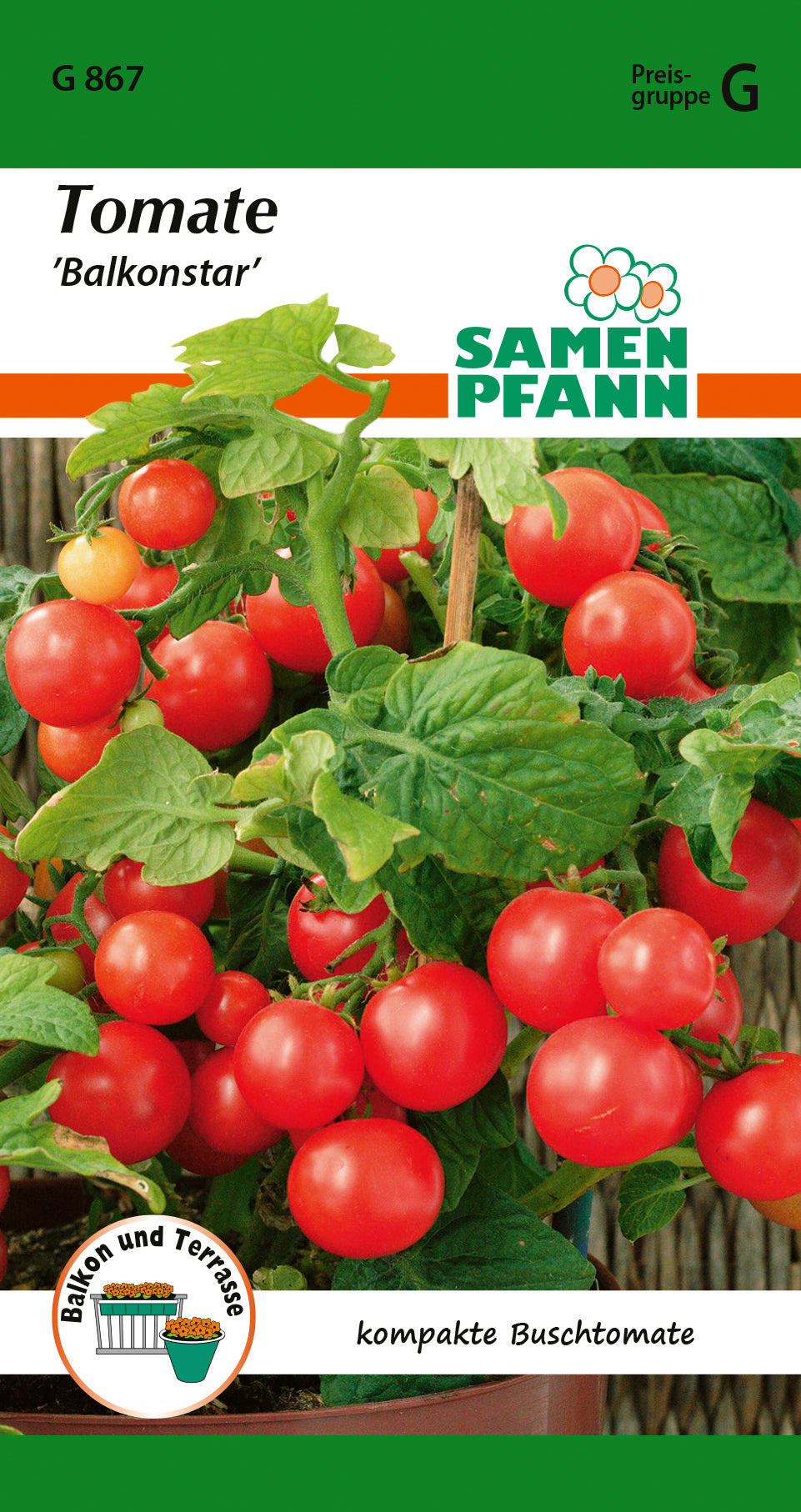 Samen Pfann Tomate Balkonstar