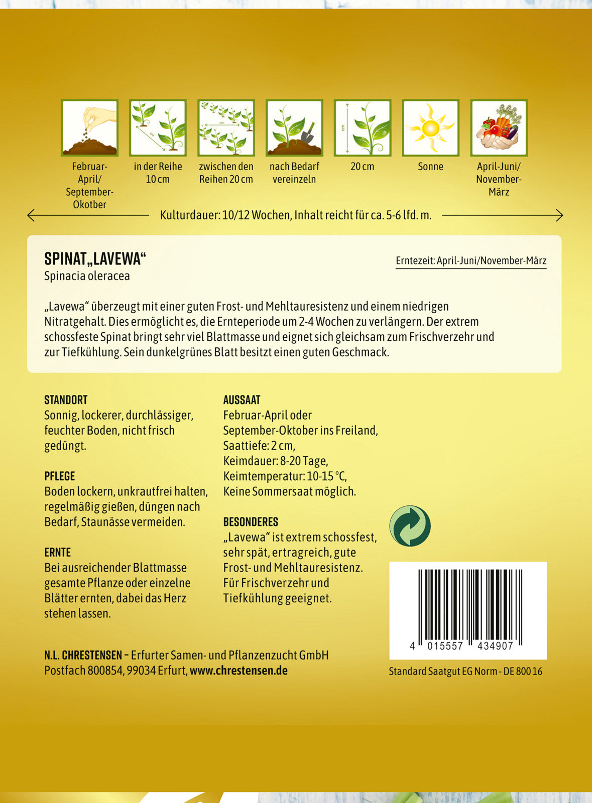 N.L. Chrestensen Spinat Lavewa