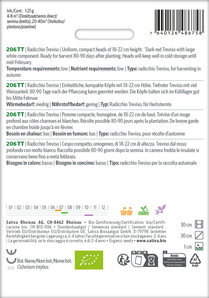 Sativa Radicchio Treviso 206 TT